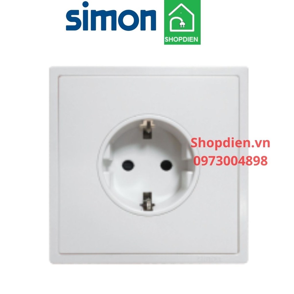 701687 SIMON i7 Ổ cắm đơn Schuko 3 chấu màu trắng
