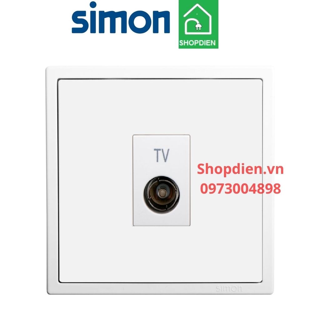705111 SIMON i7 Bộ ổ cắm Tivi màu trắng