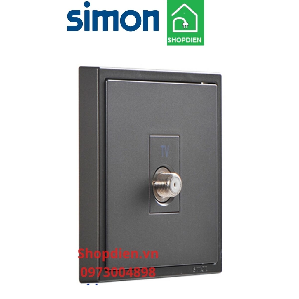 705114-61 SIMON i7 Bộ ổ cắm Tivi chuẩn F màu ghi xám