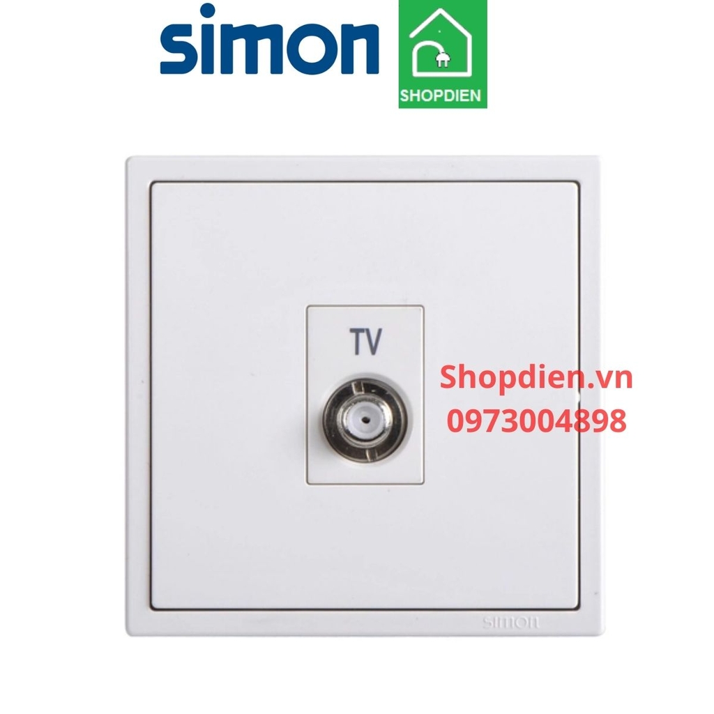 705114 SIMON i7 Bộ ổ cắm Tivi chuẩn F màu trắng