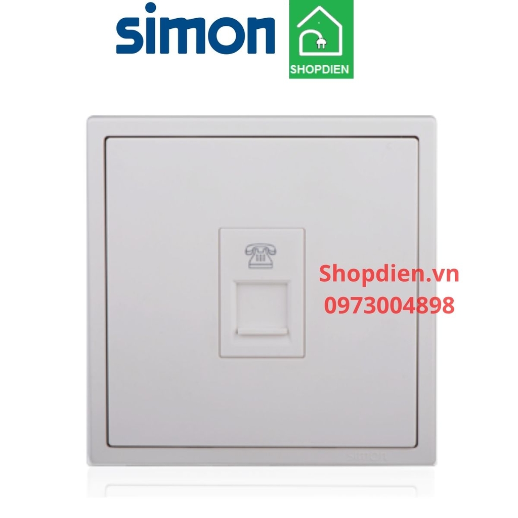 705214 SIMON i7 Bộ ổ cắm điện thoại màu trắng
