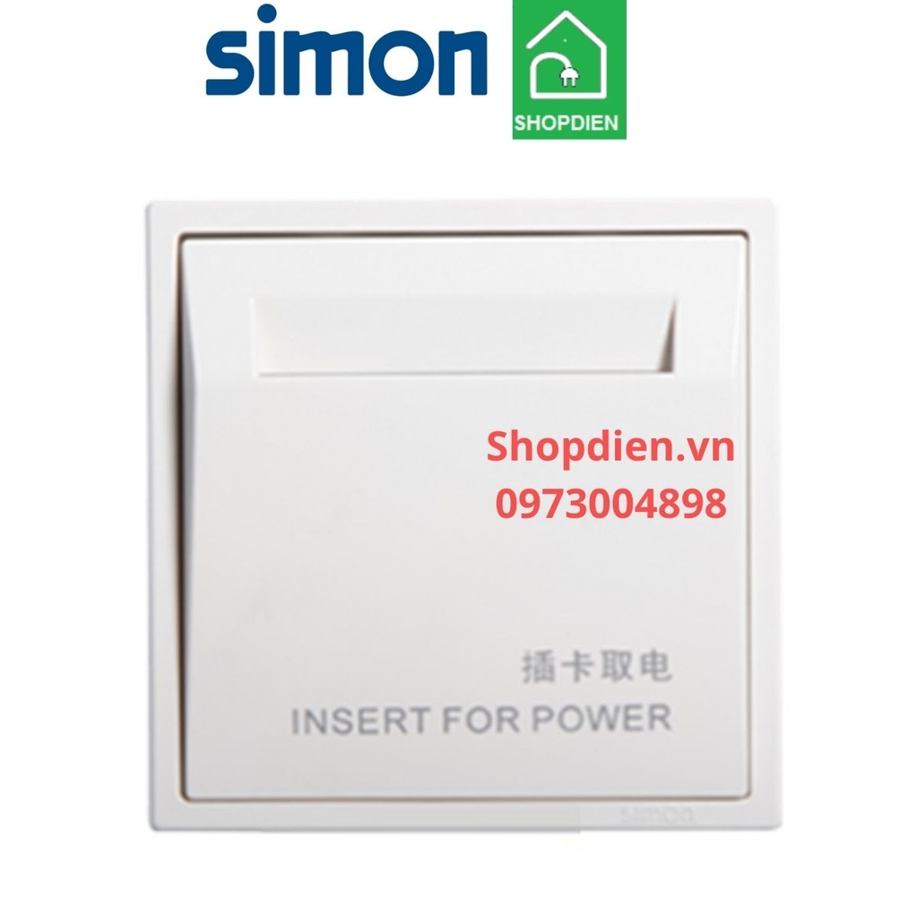 70E601 SIMON i7 Công tắc thẻ từ Keycard màu trắng