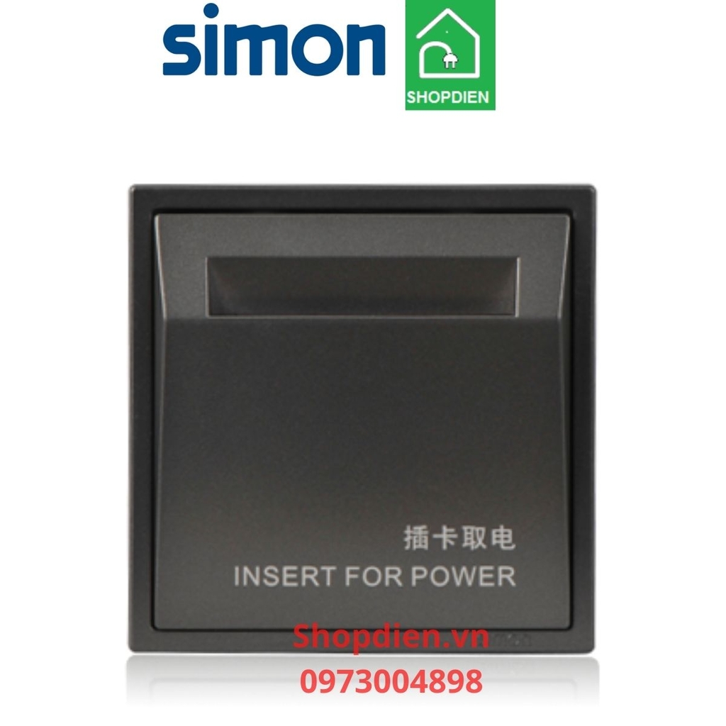 70E602-61 SIMON i7 Công tắc thẻ từ RFID Keycard màu ghi xám