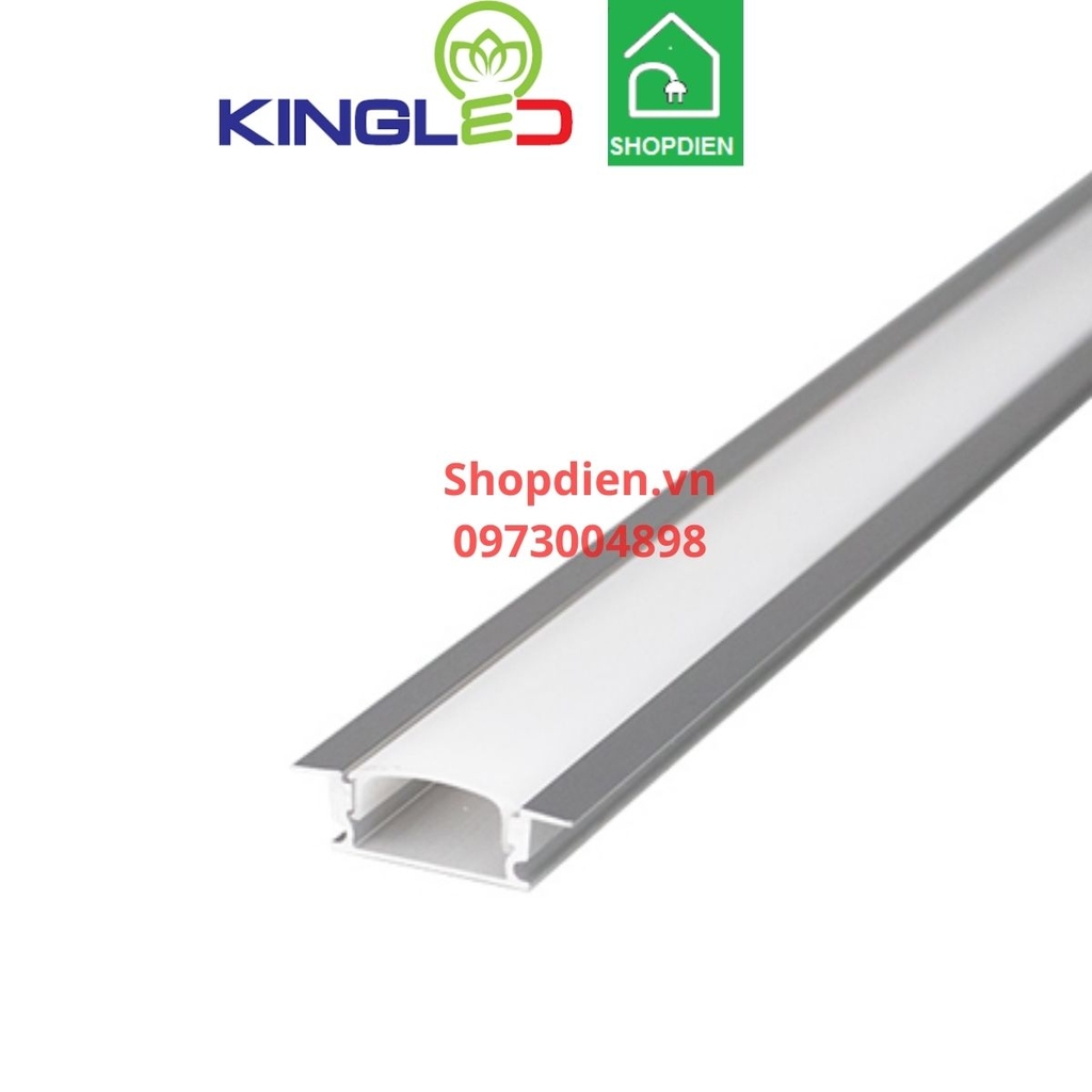 Thanh nhôm lắp âm KT 24x7mm KINGLED TNA-2407