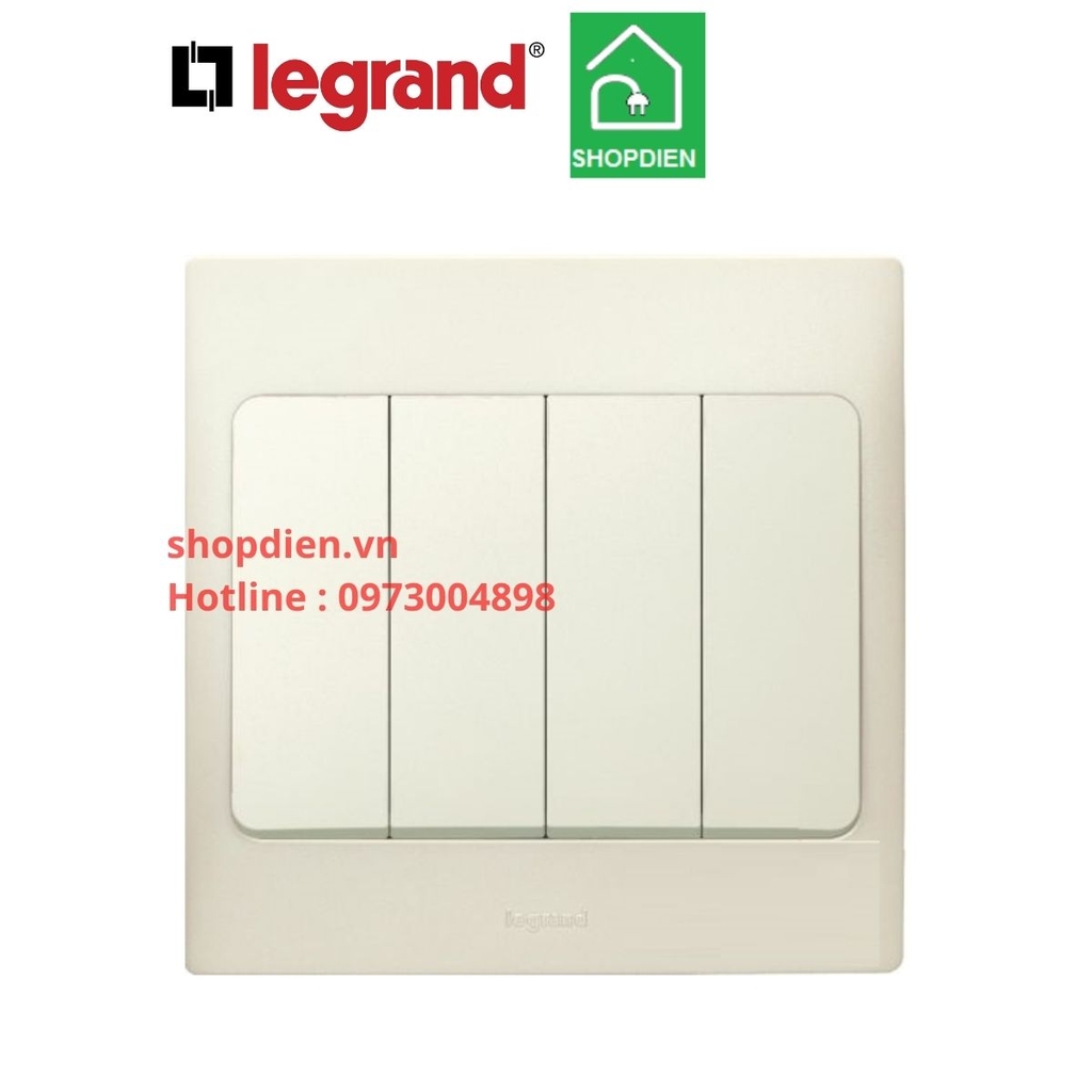 Công tắc bốn 2 chiều Mallia Legrand Màu vàng ngọc trai Pearl-283207