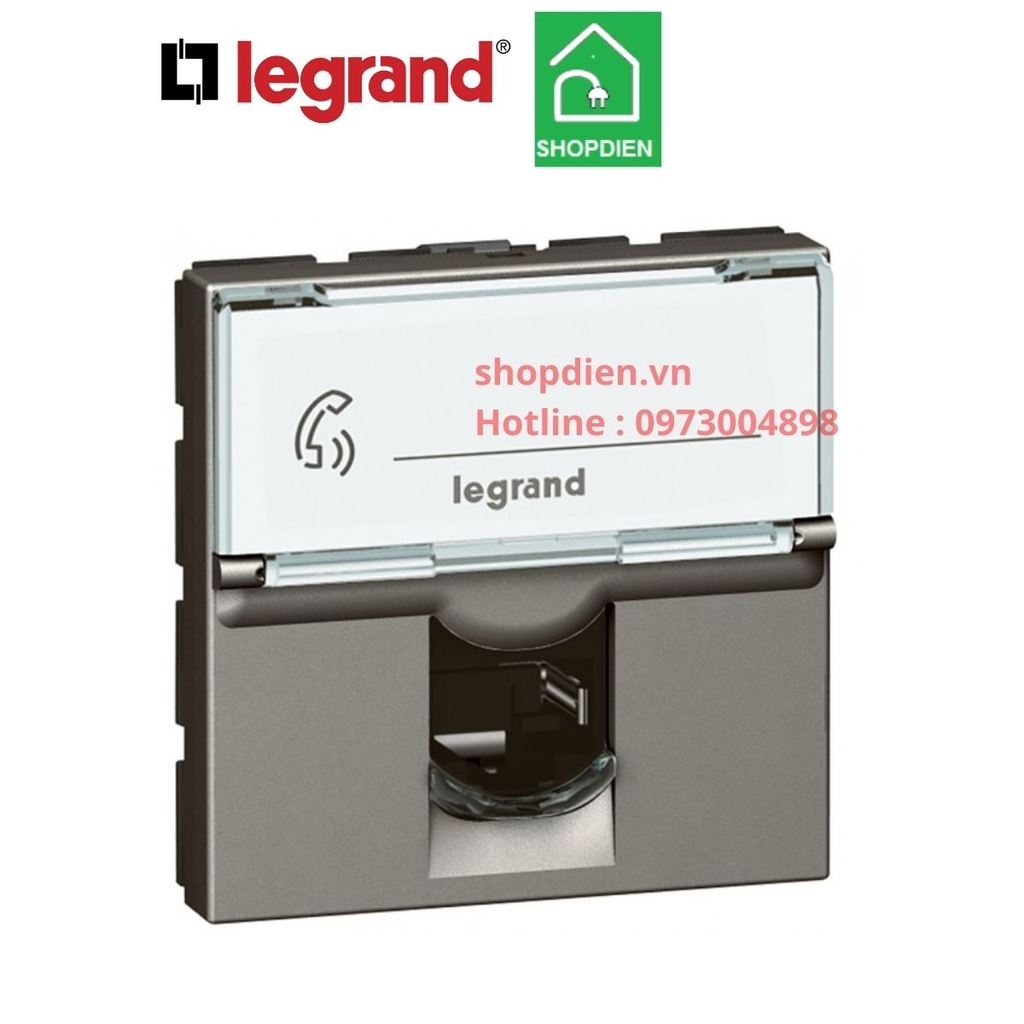 Ổ cắm điện thoại RJ11 Legrand Arteor 572813 màu ghi xám magnesium