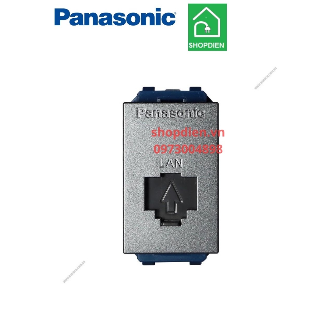 Hạt mạng intetnet LAN Cat6 màu xám ánh kim Halumie  Panasonic WEV2488MYH-CAT6