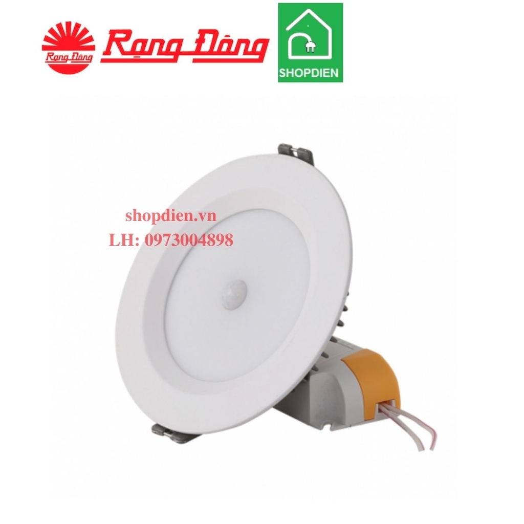 Đèn downlight âm trần cảm biến 7W D90 Rạng Đông AT04.PIR 90/7W