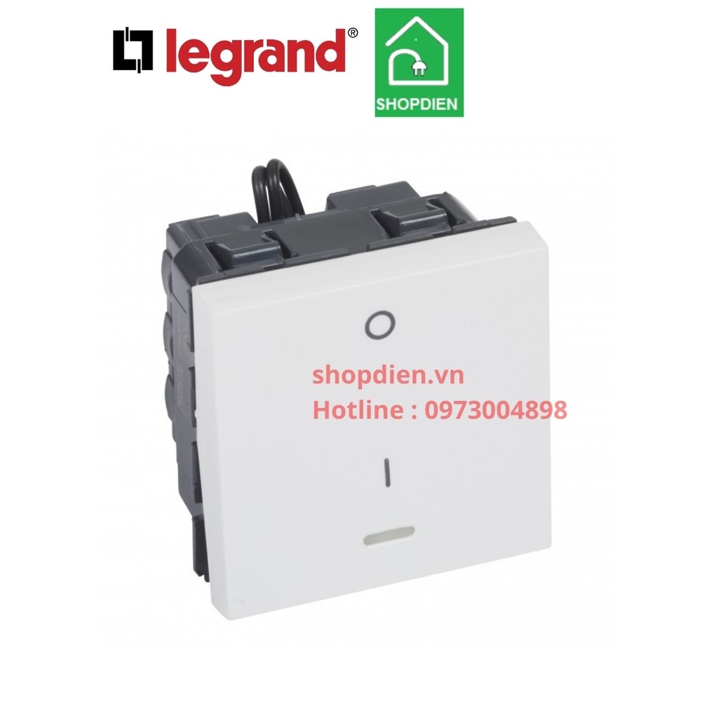 Công tắc 2 cực  có đèn LED 20AX Legrand Arteor  màu trắng-572047