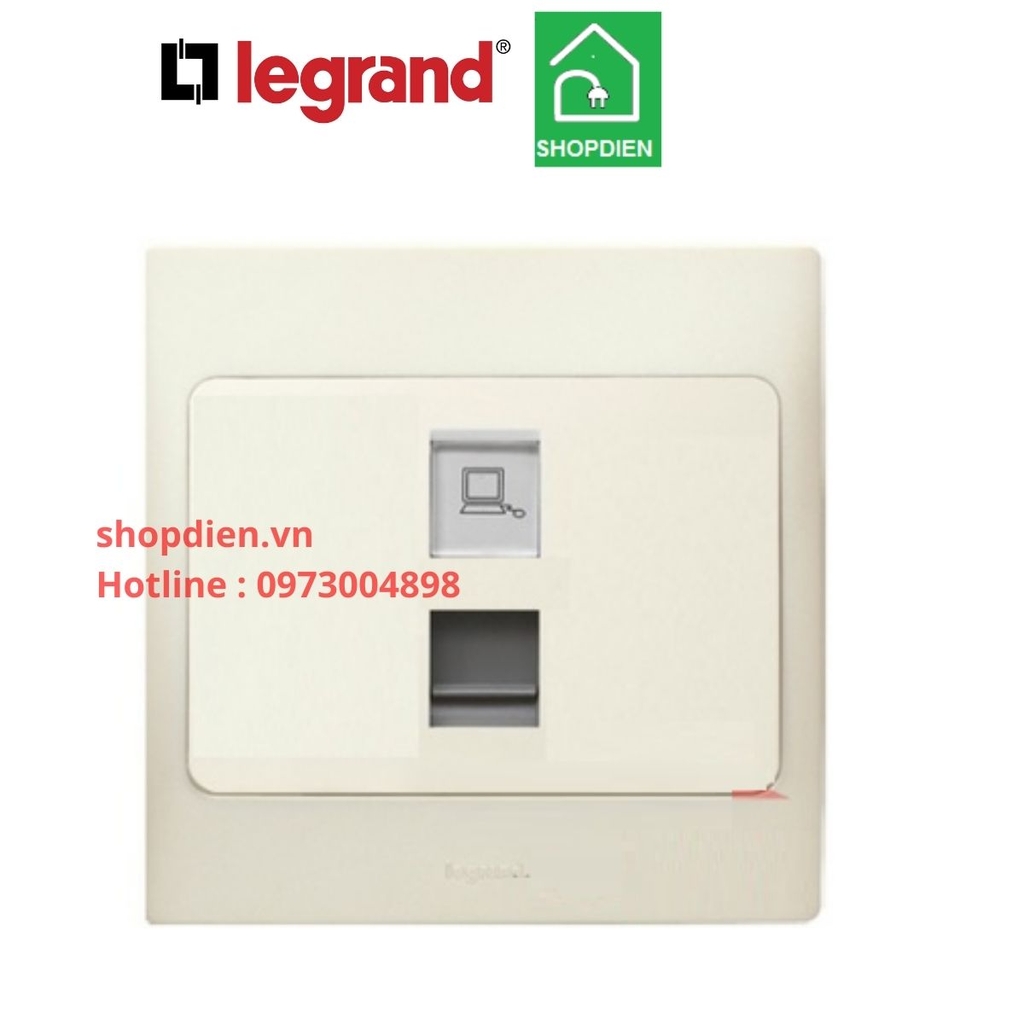 Ổ cắm mạng  RJ45 Cat6 UTP Mallia Legrand Màu vàng ngọc trai Pearl-283362