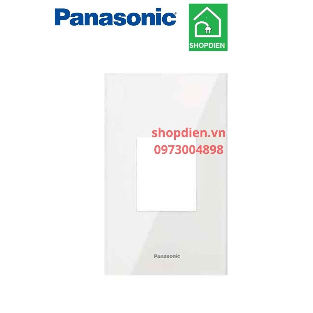 Mặt dùng riêng cho ổ cắm đơn 3 chấu  Acrylic màu trắng  /universal receptable white plate Halumie Panasonic WEGH68029CW-VN