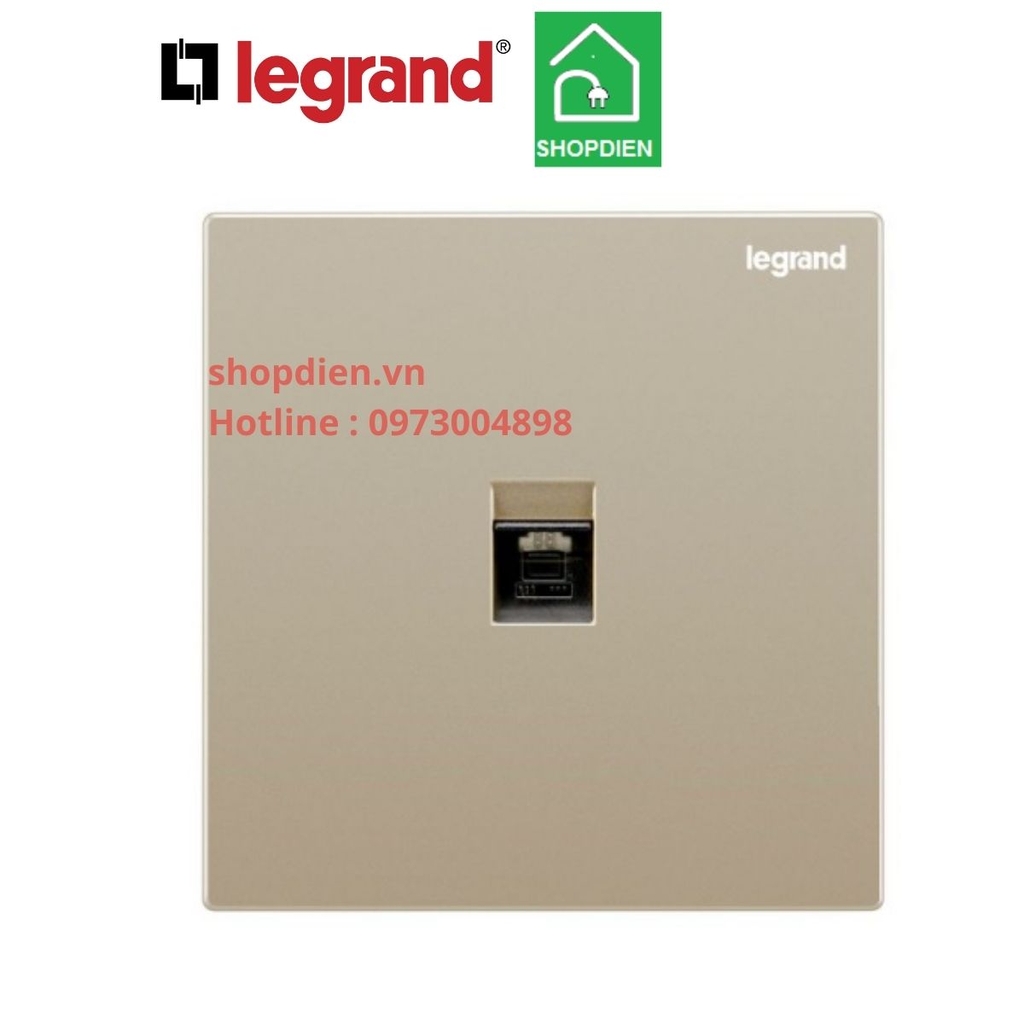 Ổ cắm điện thoại RJ11 Galion Legrand màu vàng Gold 282445-C2