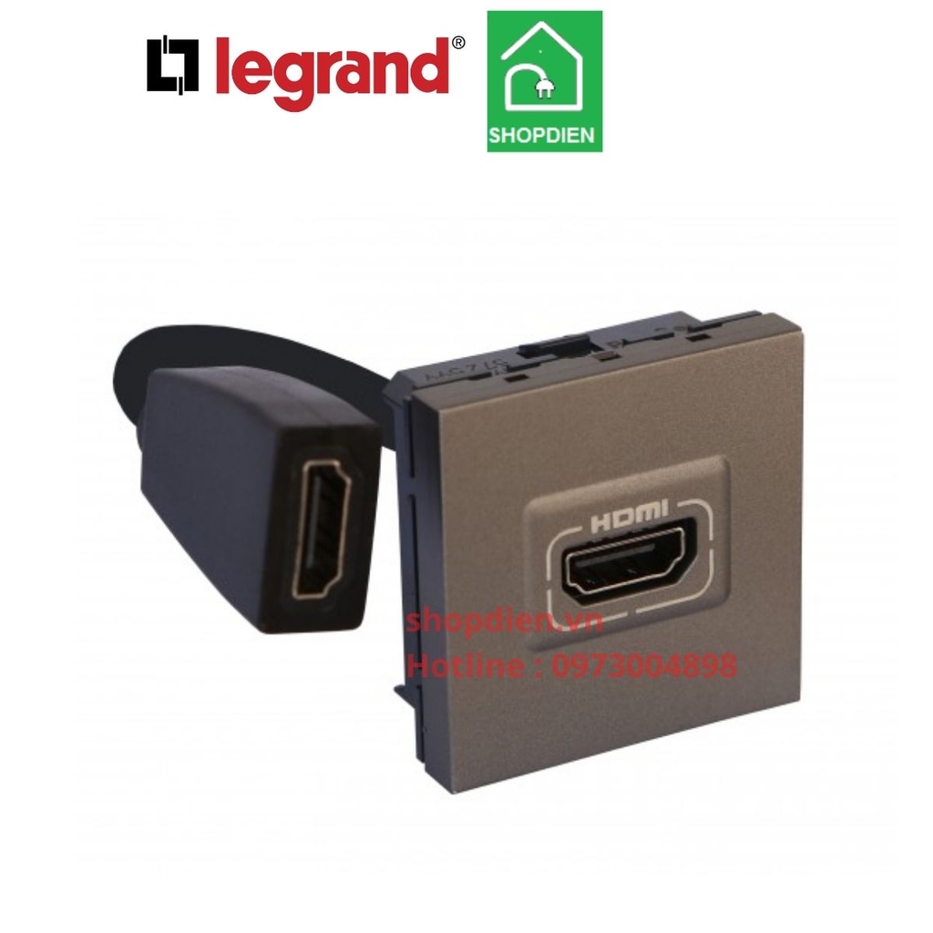 Ổ cắm HDMI Legrand Arteor 572599 màu ghi xám magnesium