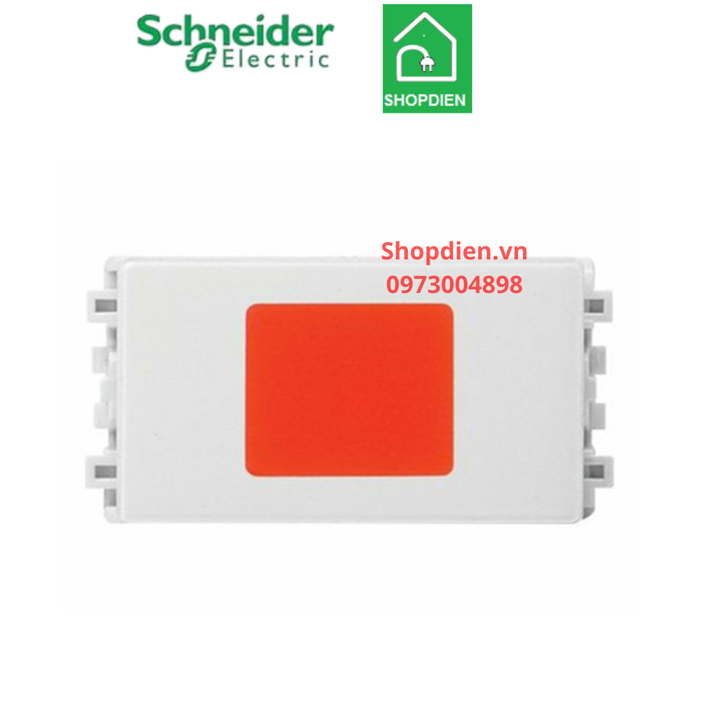 8430SNRD_WE_G19 Schneider Hạt đèn báo đỏ ZENCELO A màu trắng