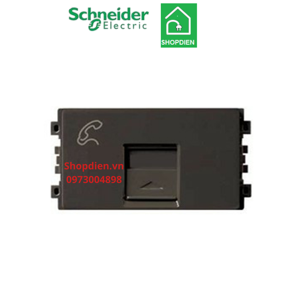 8431SRJ4_BZ_G19 Schneider Ổ cắm điện thoại RJ11 ZENCELO A màu đồng