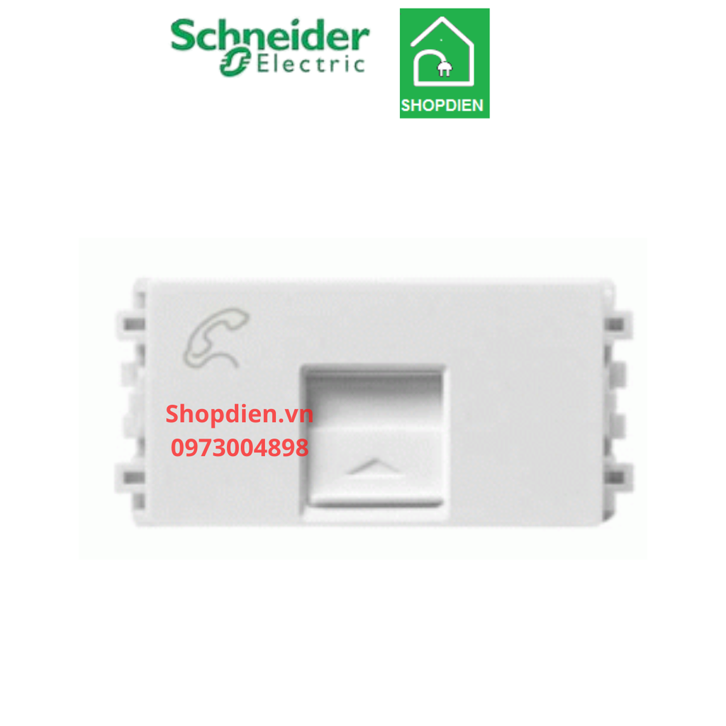 8431SRJ4_WE_G19 Schneider Ổ cắm điện thoại ZENCELO A màu trắng