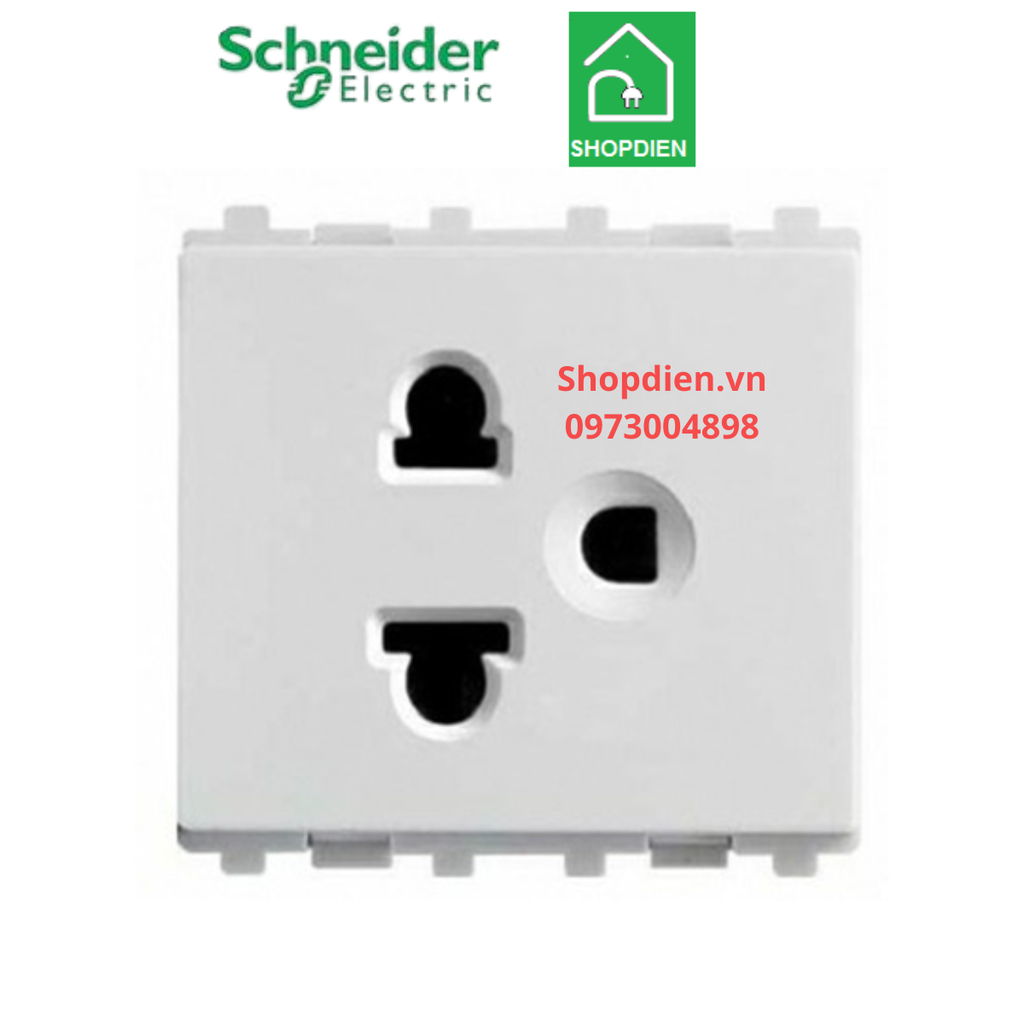 84426MUES_WE_G19 Schneider Ổ cắm đơn 3 chấu 16A ZENCELO A màu trắng
