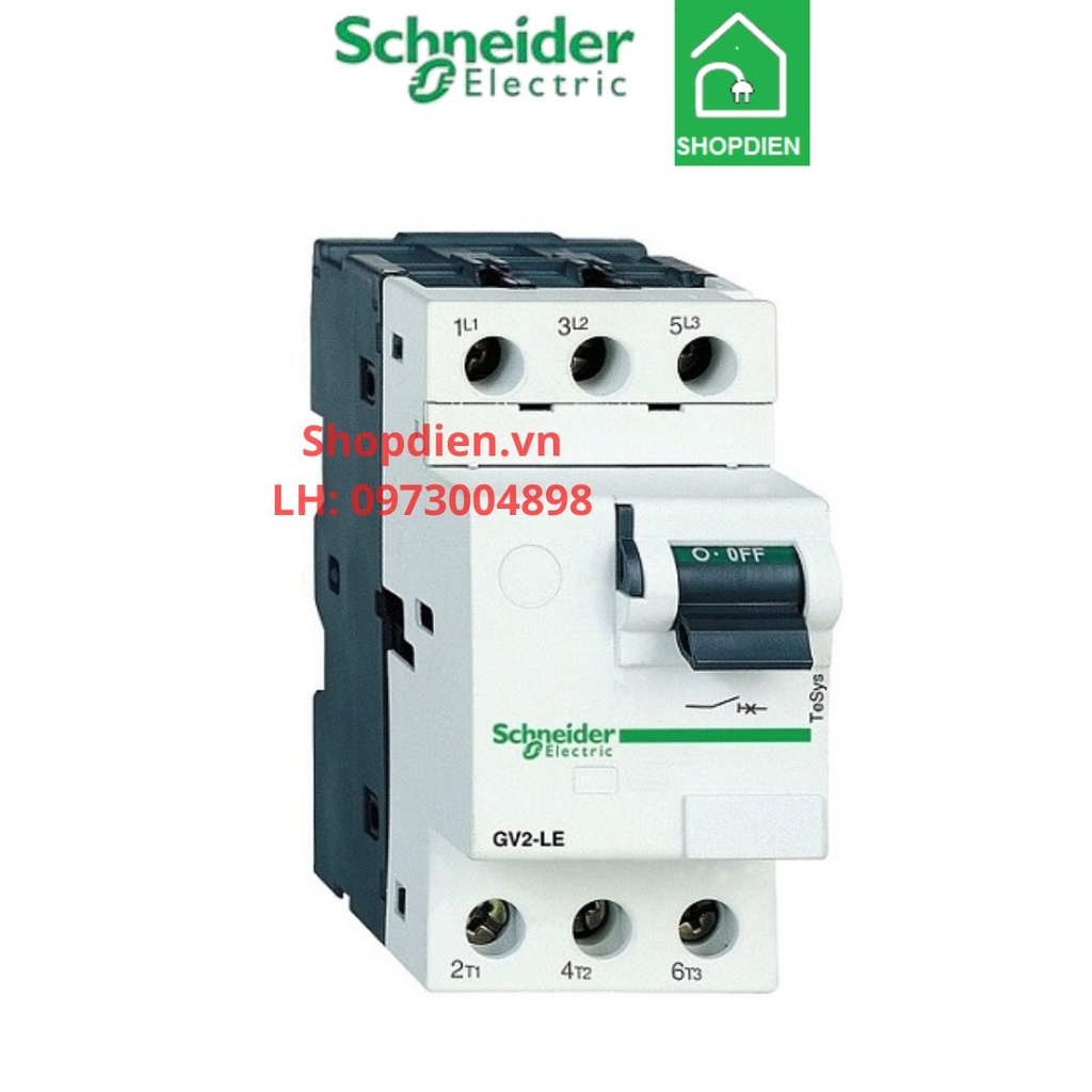 Aptomat CB bảo vệ động cơ loại từ Schneider GV2LE14