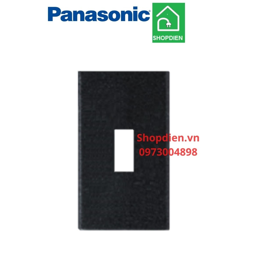 Mặt aptomat khối đen, át HB, CB cóc màu xám ánh kim Panasonic WEV7061MH Wide Series