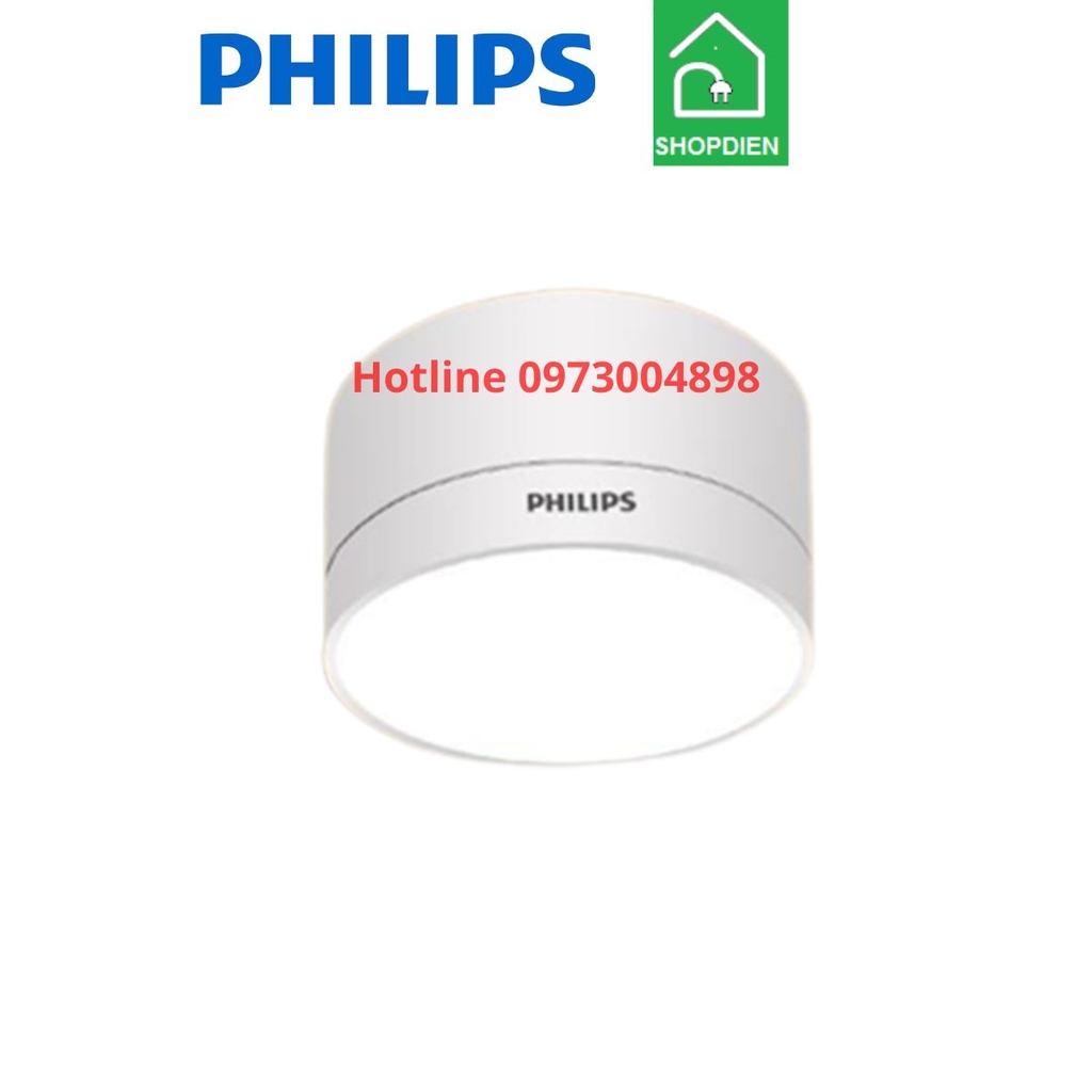 Đèn ống bơ ốp nổi tròn vỏ trắng 5W Philips DL212 EC RD 080 5W WHV 03