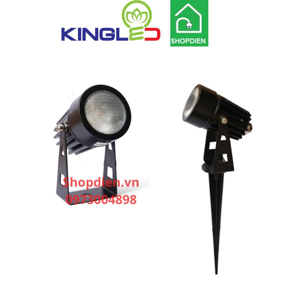 Đèn cắm cỏ 10W ánh sáng vàng KINGLED DDC-10-V