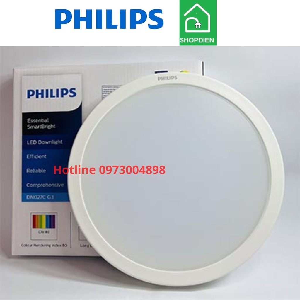 Đèn ốp nổi trần 9W D150 Philips DN027C G3 LED9 D150