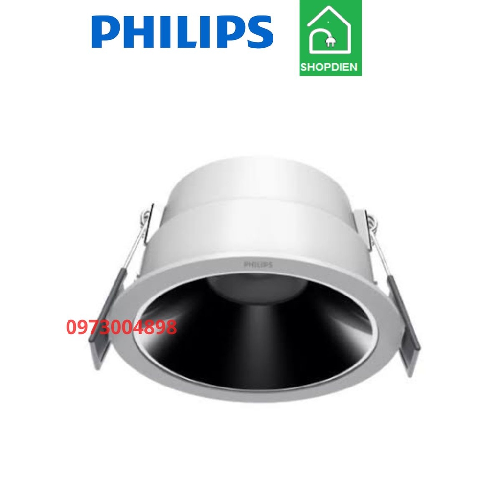 Đèn Downlight chóa đen Philips SL260 RD D75 7.5W 36D WH R GM