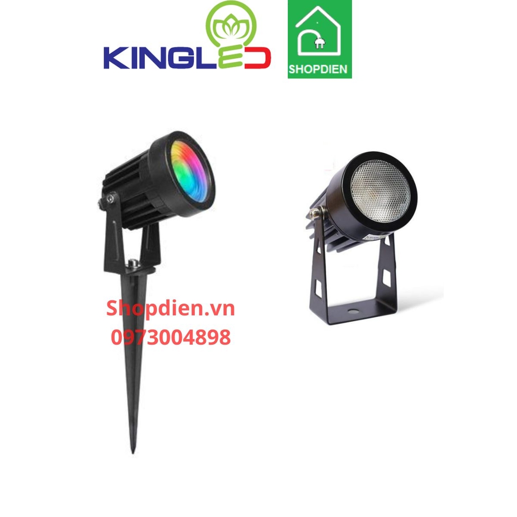 Đèn cắm cỏ 7W đổi màu KINGLED DCC-7-RGB