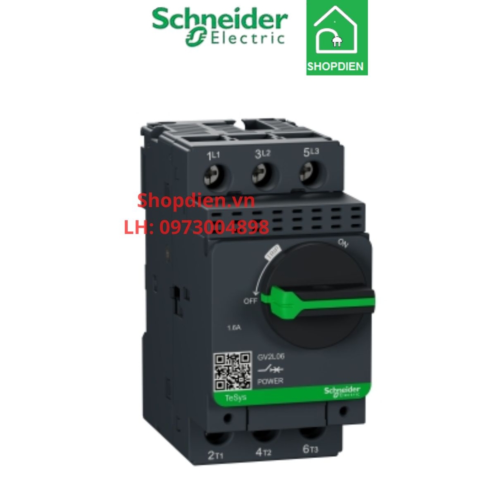 Aptomat CB bảo vệ động cơ loại từ Schneider GV2L32