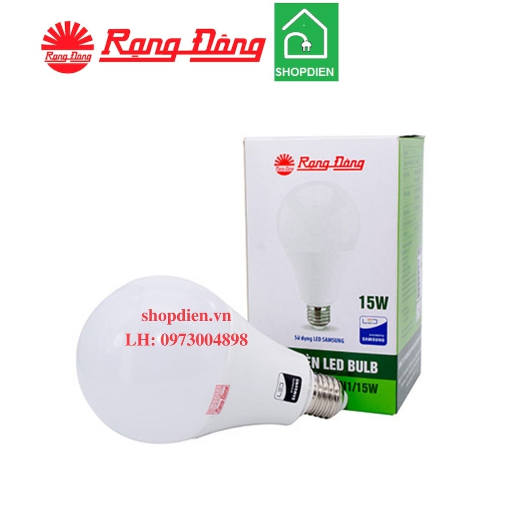 A80N1 15W Rạng Đông Bóng đèn tròn LED bulb 15W đui xoáy E27