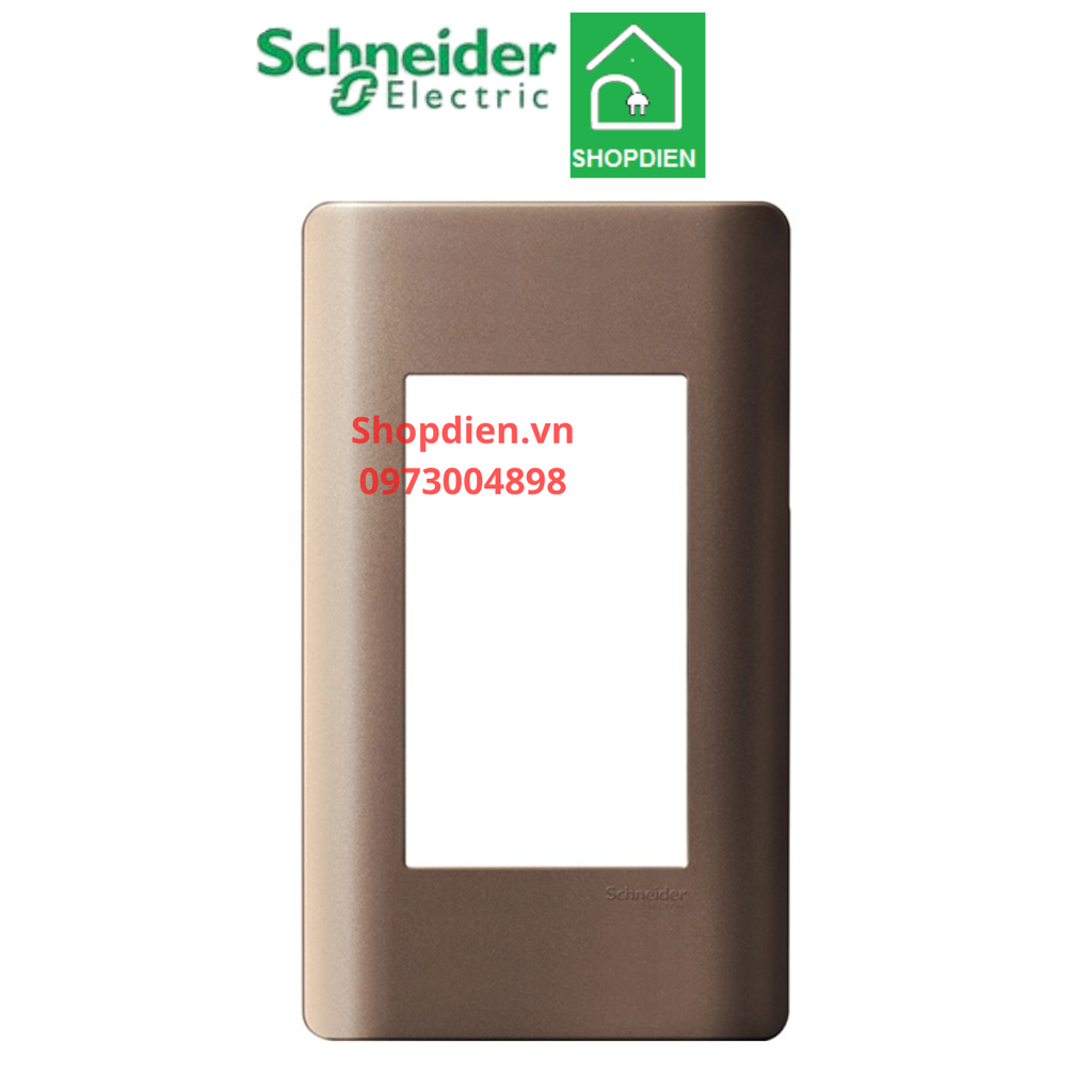 A8401L_SZ_G19 Schneider Mặt 3 thiết bị ZENCELO A màu đồng