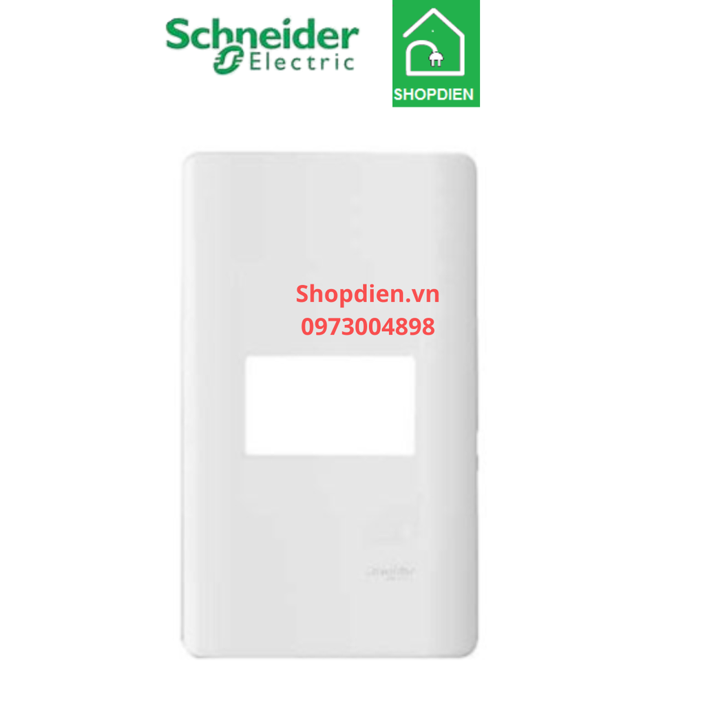 A8401S_WE_G19 Schneider Mặt 1 thiết bị ZENCELO A màu trắng