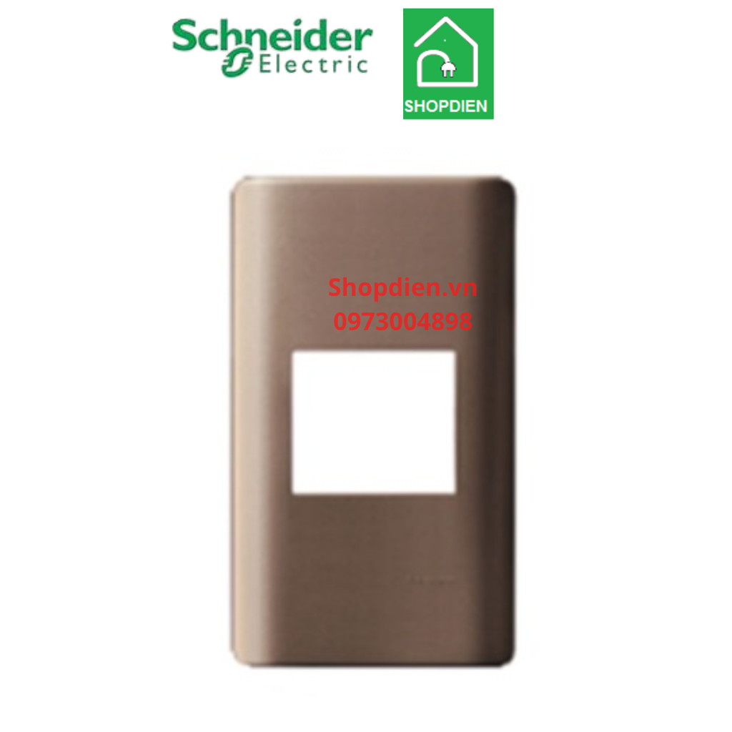 A8402MCB_SZ_G19 Schneider Mặt át đôi 2 cực MCB ZENCELO A màu đồng