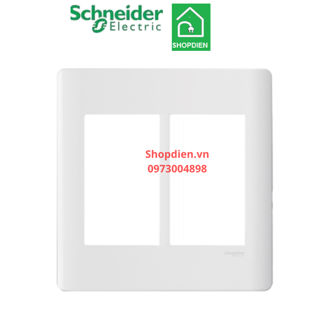 A84T02L_WE_G19 Schneider Mặt 6 thiết bị ZENCELO A màu trắng
