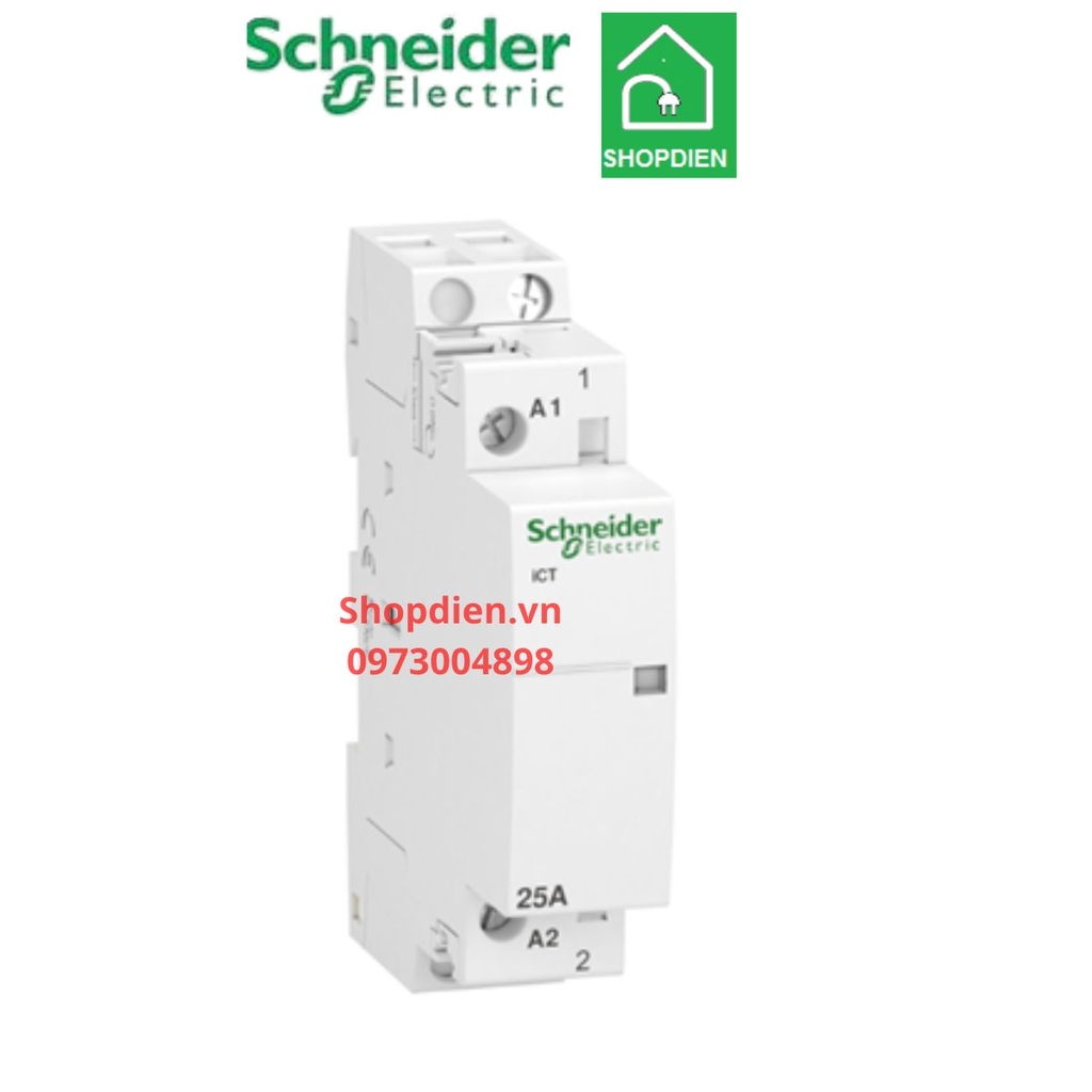 A9C20731 Schneider Contactor khởi động từ 1P 25A Acti9 ICT dạng cài thanh DIN