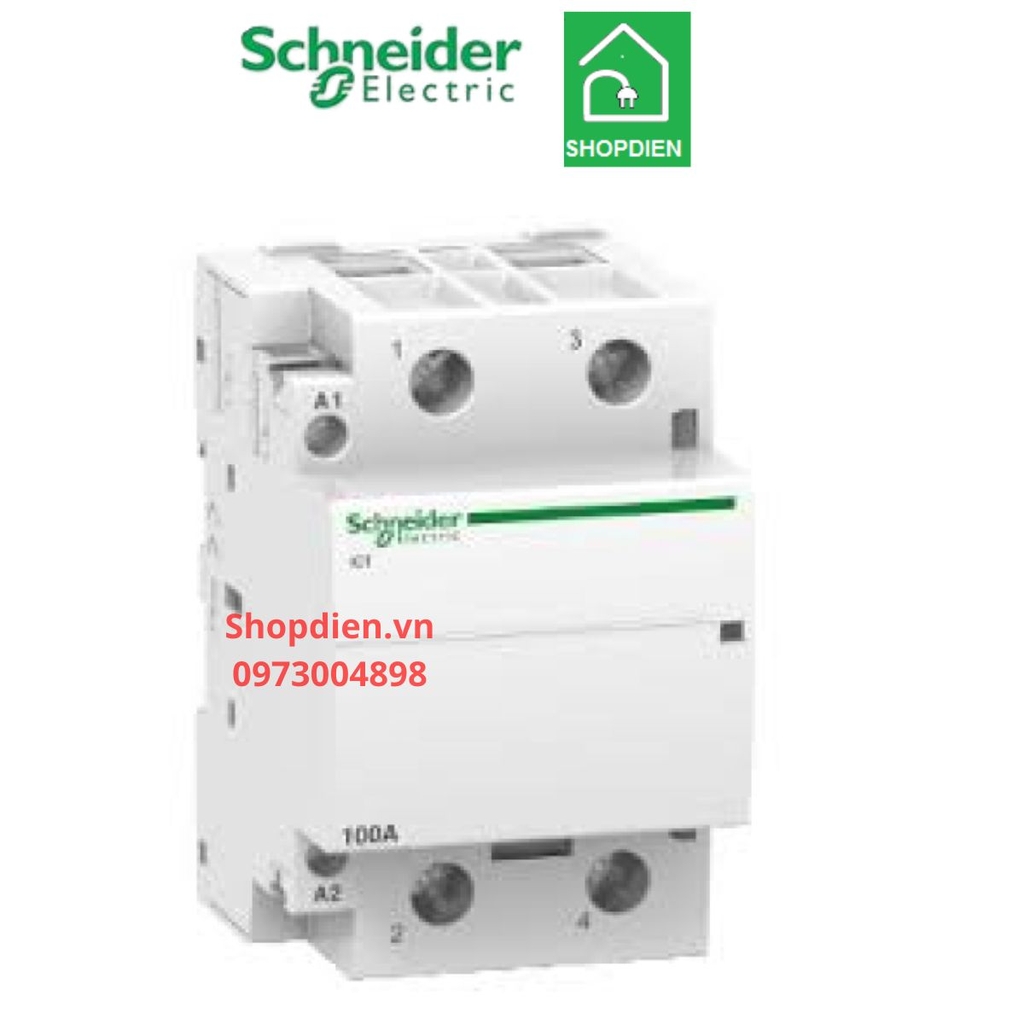 A9C20882 Schneider Contactor khởi động từ 2P 100A Acti9 ICT cài thanh DIN