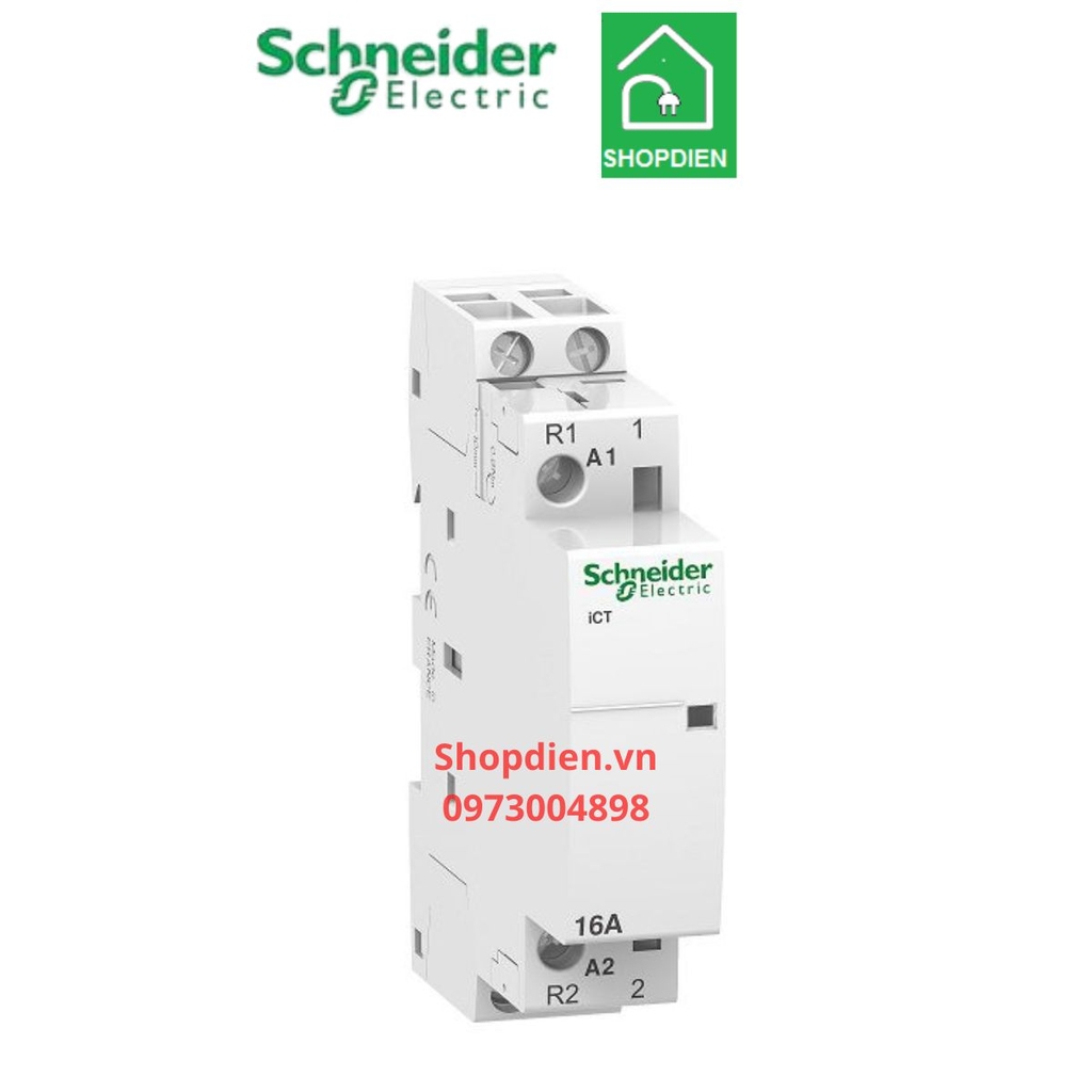 A9C22715 Schneider Contactor khởi động từ 2P 16A Acti9 ICT cài thanh DIN