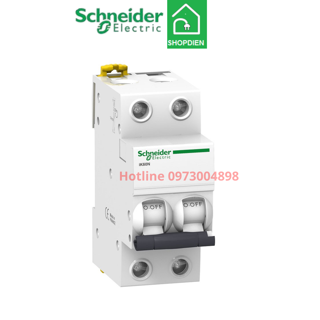 A9F74232 Schneider MCB 2P 32A 6KA Acti9 iC60N Aptomat Cầu dao tự động