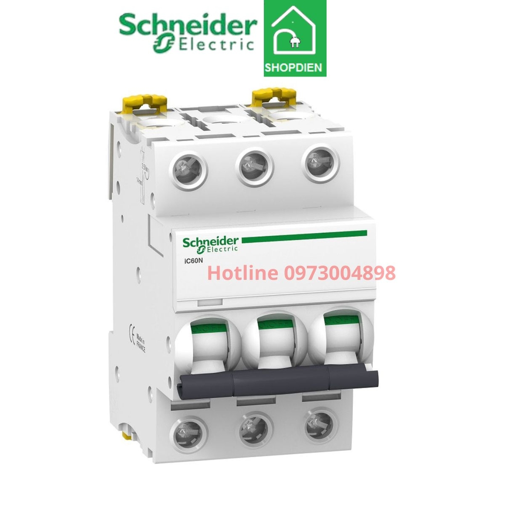 A9F74320 Schneider MCB 3P 20A 6KA Acti9 iC60N Aptomat Cầu dao tự động