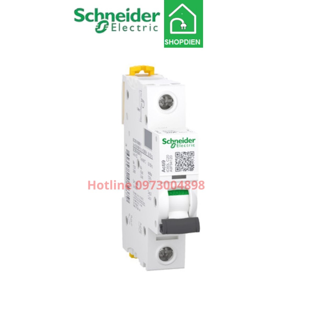 A9F94150 Schneider MCB 1P 50A 15KA Acti9 iC60L Aptomat Cầu dao tự động