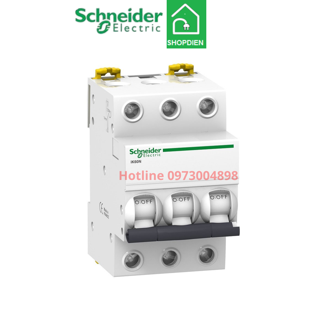 A9K24316 Schneider MCB 3P 16A 16KA Acti9 IK60N Aptomat Cầu dao tự động