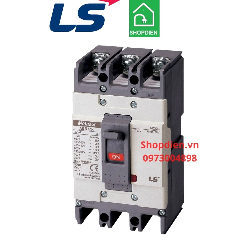ABN53C LS MCCB 3P 30A 18kA Aptomat Cầu dao tự động