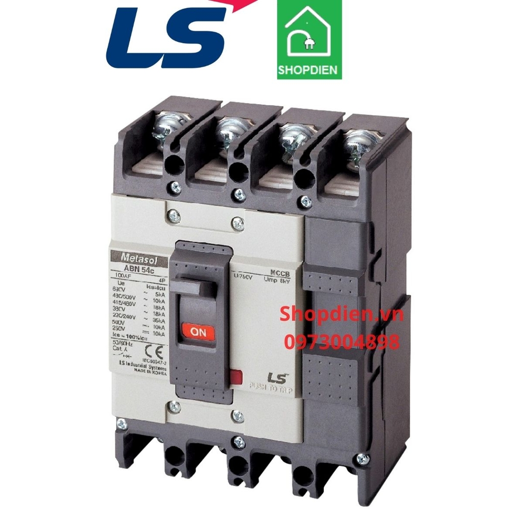 ABN54C LS MCCB 4P 40A 18KA Aptomat Cầu dao tự động