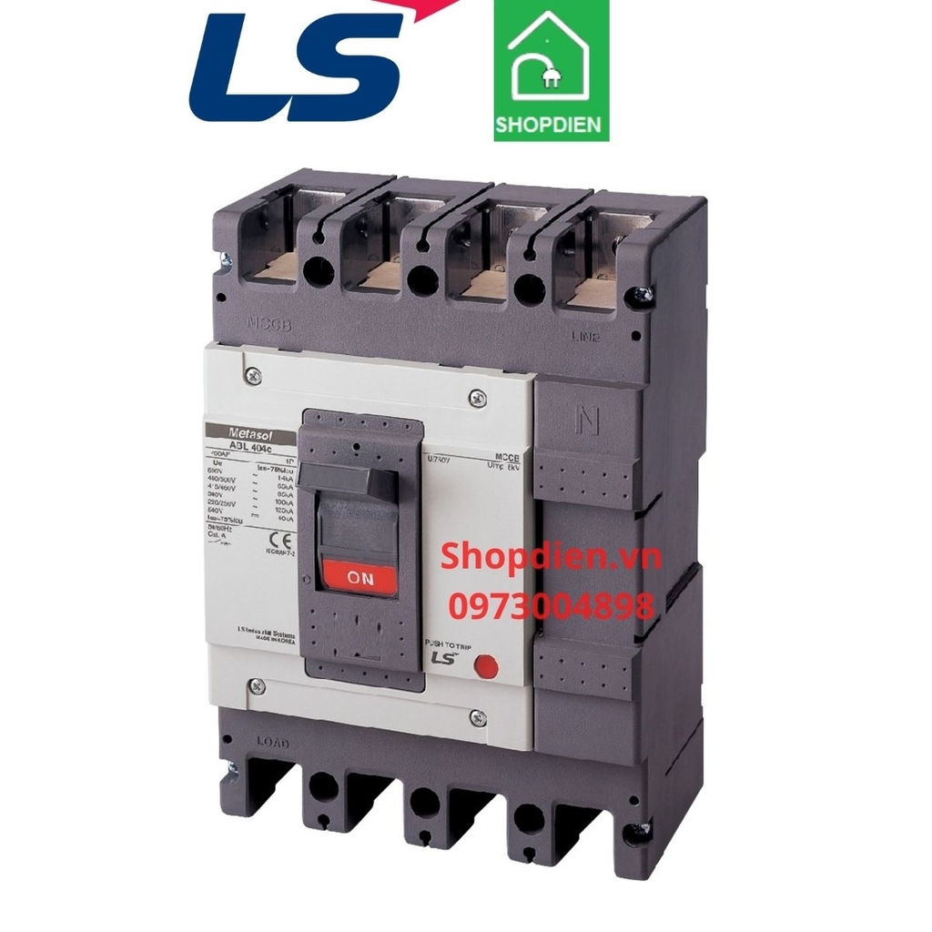 ABS404C LS MCCB 4P 350A 65KA Aptomat Cầu dao tự động