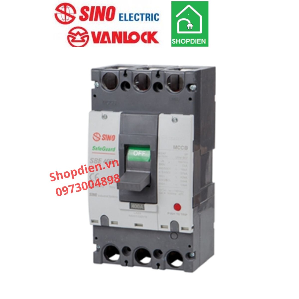 SBE403b/300 Sino Vanlock MCCB 3P 300A 42kA Aptomat cầu dao tự động