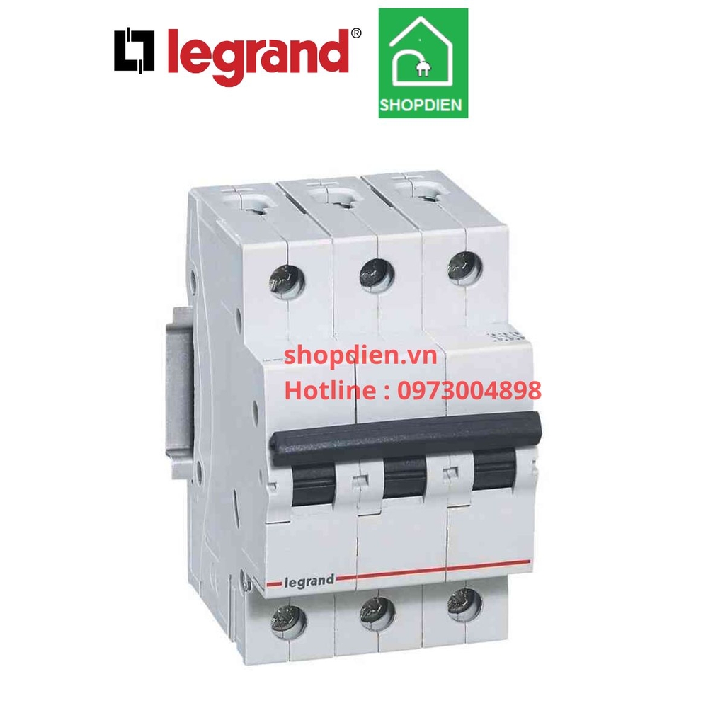 419882B Legrand MCB 3P 10A 6KA Aptomat cầu dao tự động