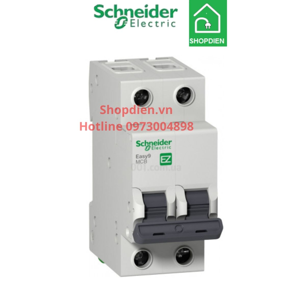 Aptomat Cầu dao tự động MCB 2P 10A 4.5KA Schneider Easy9 EZ9F34210