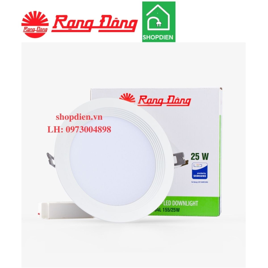 AT04 155/25W Rạng Đông Đèn downlight âm trần 25W D155