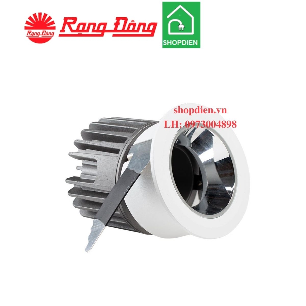 AT22 60/7W Rạng Đông Đèn downlight rọi âm trần 7W D60 chỉnh góc chiếu
