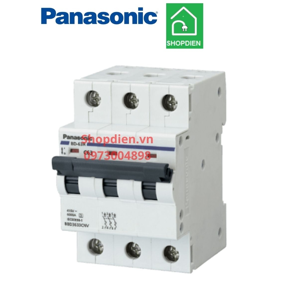 BBD3253CNV Panasonic cầu dao tự động MCB 3P 25A 6kA